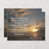 Carte de mémorisation de verset biblique Romains 1 (Devant / Derrière)