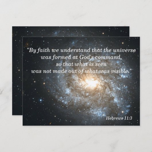 Carte de mémorisation des Écritures chrétiennes Hé (Devant / Derrière)