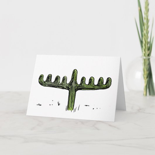 Carte de Menorah Hanoukka de Saguaro (Devant)