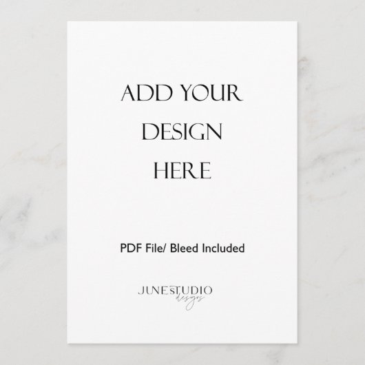 Carte de menu 5x7" Impression recto (Devant)