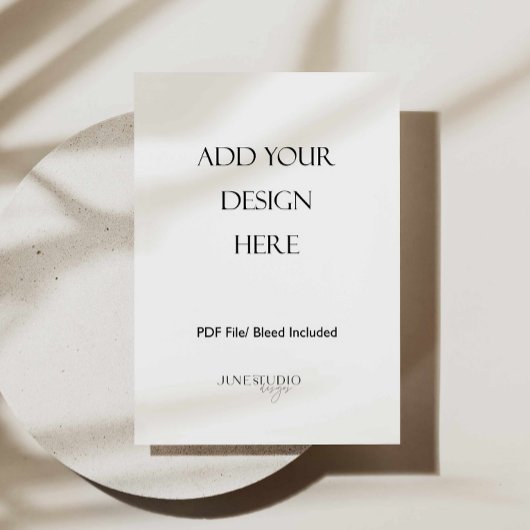 Carte de menu 5x7" Impression recto