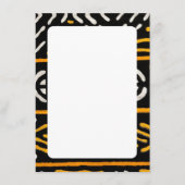 Carte de menu à imprimer africaine (Devant)