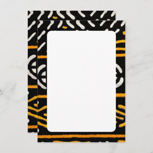 Carte de menu à imprimer africaine (Devant / Derrière)