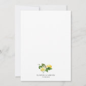 Carte de menu à l'aquarelle Lemon Mediterranean Ba (Dos)