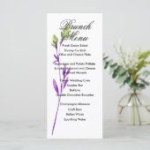 Carte de menu à tige aquarelle (Debout devant)