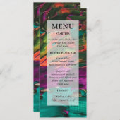 Carte de menu Abstraite Peinture Acrylique (Devant / Derrière)