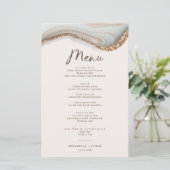 Carte de menu Agate Stone Marble (Debout devant)