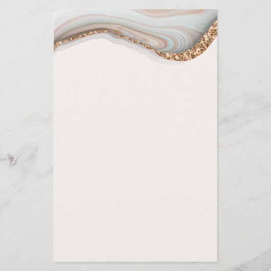 Carte de menu Agate Stone Marble (Dos)