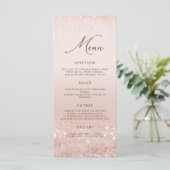 Carte de menu Anniversaire 80 ans Paillettes Or Ro (Debout devant)