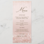Carte de menu Anniversaire 80 ans Paillettes Or Ro (Devant)