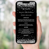 Carte de menu argent noir