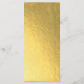 Carte de menu Art Déco Gold et Black Peacock Maria (Dos)