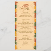 Carte de menu automne plat nuances brunes (Devant)