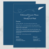 Carte de menu Avion papier (Devant / Derrière)