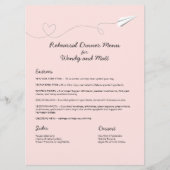 Carte de menu Avion papier (Devant)