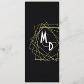 Carte de menu Black & Gold (Dos)