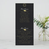 Carte de menu Black & Gold (Debout devant)