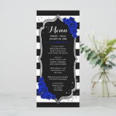 Carte de menu Black Red White Silver (Debout devant)