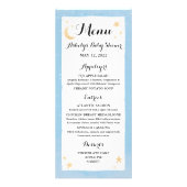 Carte de menu bleu clair Twinkle Little Star (Devant)