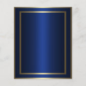 Carte de menu bleu et or (Dos)