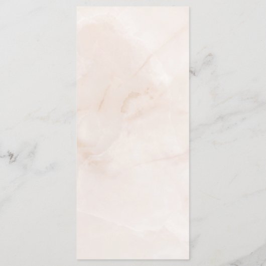 Carte de menu Boho Blush Rose Floral Mariage (Dos)