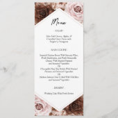 Carte de menu Boho Terracotta Printable Floral Mar (Devant)