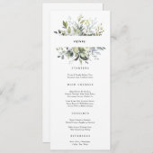 Carte de menu Botanique Eucalyptus (Devant / Derrière)