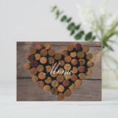 Carte de menu Bouchon de vin #2 (Debout devant)