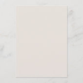 Carte de menu Bouquet Romantique (Dos)