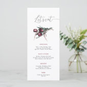 Carte de menu Bunch Fleur Bourgogne (Debout devant)