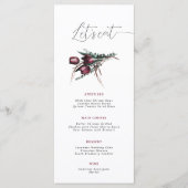 Carte de menu Bunch Fleur Bourgogne (Devant)