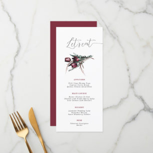Carte de menu Bunch Fleur Bourgogne