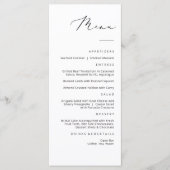 Carte de Menu Calligraphique Élégante Moderne (Devant)