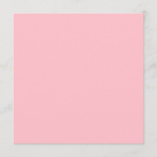 Carte de menu Carré rose (Devant)