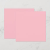 Carte de menu Carré rose (Devant / Derrière)