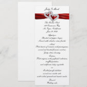 Carte de menu Cartes personnalisées Red Ribbon (Devant / Derrière)