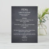 Carte de menu Chalkboard Look Mariage (Debout devant)
