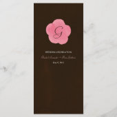 Carte de menu Cherry Blossom / Sakura Watercolor (Dos)