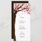 Carte de menu Cherry Blossom / Sakura Watercolor (Devant / Derrière)