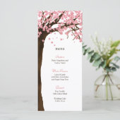 Carte de menu Cherry Blossom / Sakura Watercolor (Debout devant)