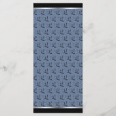 Carte de menu chic et bleu céruléen pour gala de m (Dos)