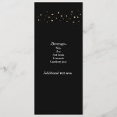 Carte de menu Chic Gold Foil & Black Glamor Circle (Dos)