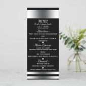 Carte de menu chic sobre et noir (Debout devant)