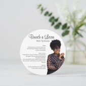 Carte de menu circulaire plate (Debout devant)