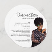 Carte de menu circulaire plate (Devant / Derrière)