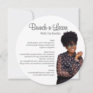 Carte de menu circulaire plate