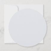 Carte de menu circulaire Rose Misty Blues (Dos)