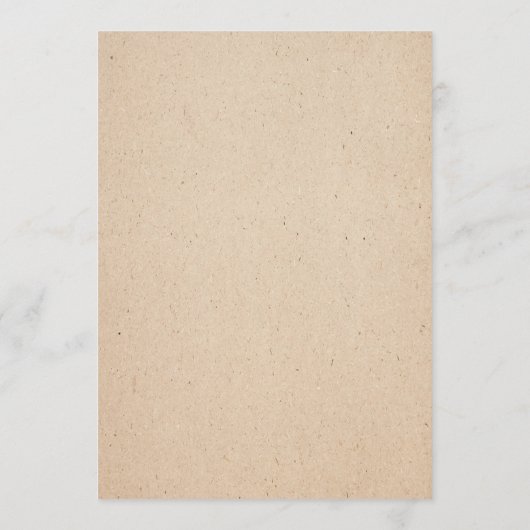 CARTE DE MENU CLASSIQUE MARIAGE ÉCRIT À LA MAIN (Dos)