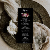 Carte de menu classique Tropical Noir Bourgogne