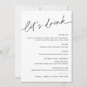 Carte de menu cocktail EVERLEIGH Mariage (Devant)